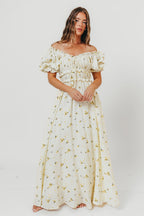 Sydnee Maxi Dress in Yellow Floral - Bump Friendly & Inclusive Sizing