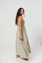 Josefina Smocked Maxi Dress in Sage - Bump Friendly