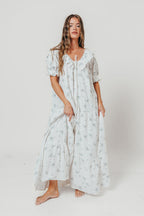 Sunday 100% Cotton Maxi Dress in Off-White - Bump Friendly & Inclusive Sizing