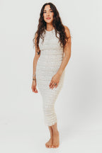 Valerie Lace Midi Dress in Cream