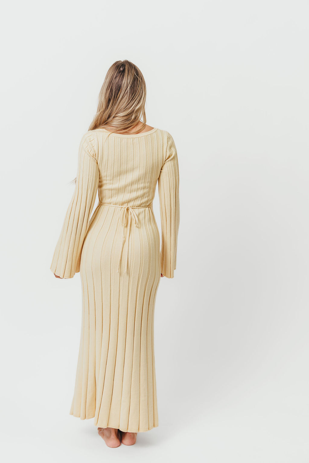 Rowan Square Neck Maxi Dress in Buttercream *Final Sale*