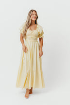 Sydnee Cotton Maxi Dress in Butter Yellow - Bump Friendly (Restocking in July)