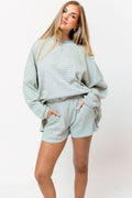 Maxwell Ribbed Stripe Shorts in Heather Grey
