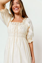 Daydreamer 100% Cotton Maxi Dress in Cream - Bump Friendly
