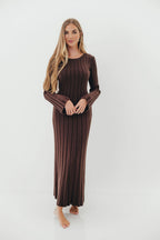 Colette Luxe Maxi Dress in Chocolate Brown *Final Sale*