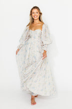 Dear Skye Floral Dress in Blue