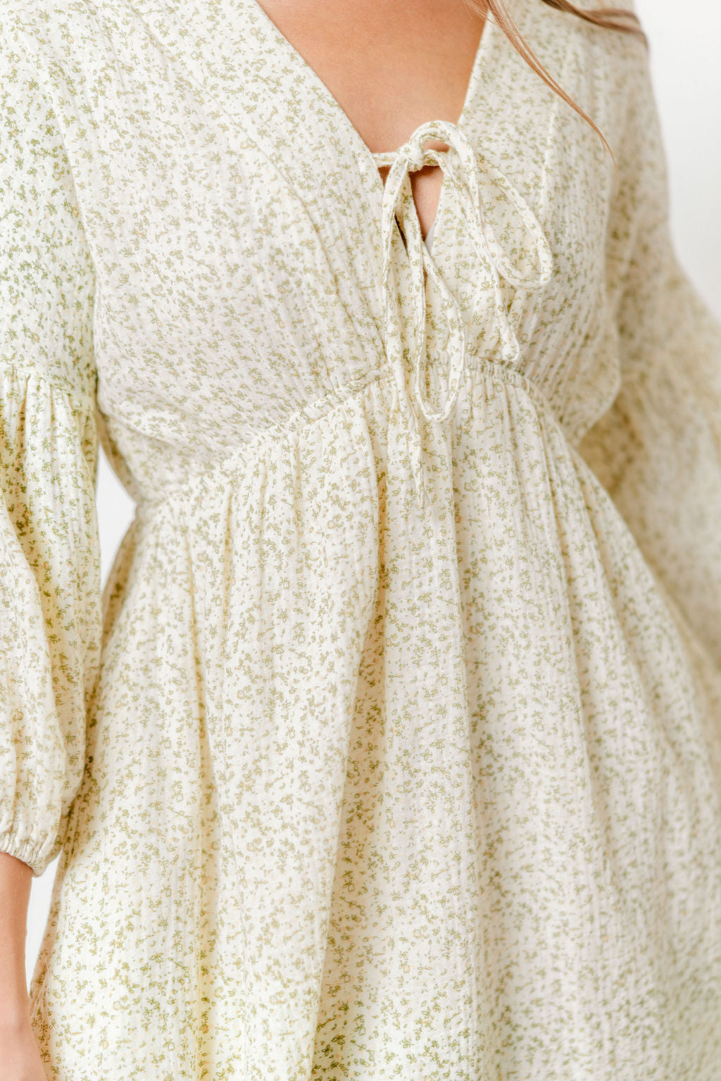 Hunter 100% Cotton Midi Dress in Ditsy - Bump Friendly