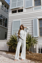 Naomi Striped Long Sleeve Top in Hamptons Blue