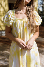 Lana Puff Sleeve Maxi Dress in Yellow