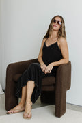 Romana Cami Top and Skirt Set in Black