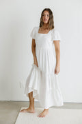 Marlina Midi Dress in Ivory