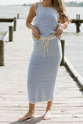 Skyler Knit Set in Blue Natural