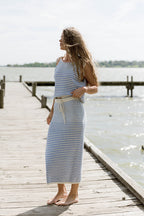 Skyler Knit Set in Blue Natural