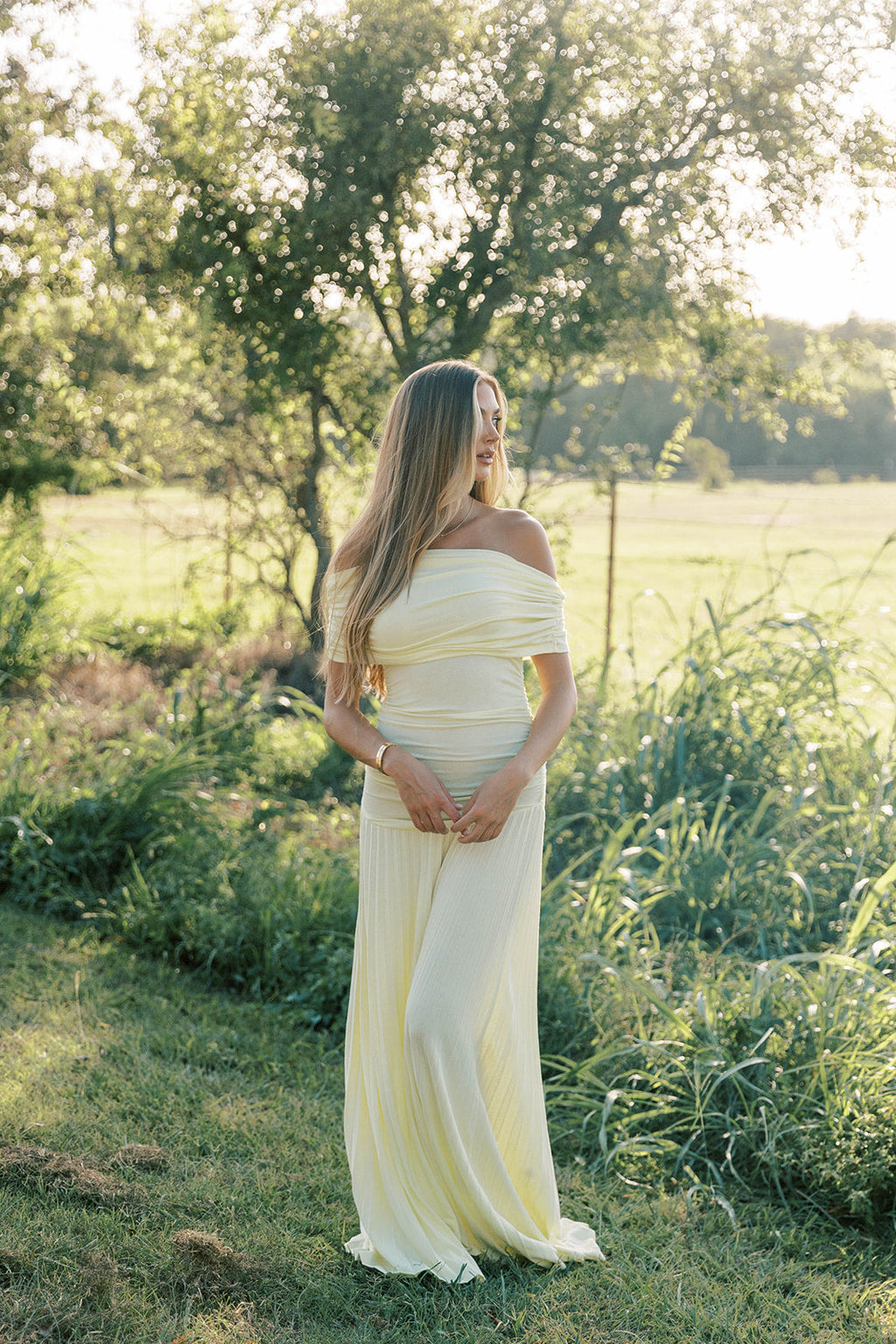 Halo Maxi Dress in Buttercream *Final Sale*