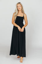 Josefina Smocked Maxi Dress in Black - Bump Friendly *6/23 PRE-ORDER*
