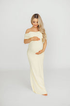 Monroe Maxi Dress in Butter Yellow - Bump Friendly