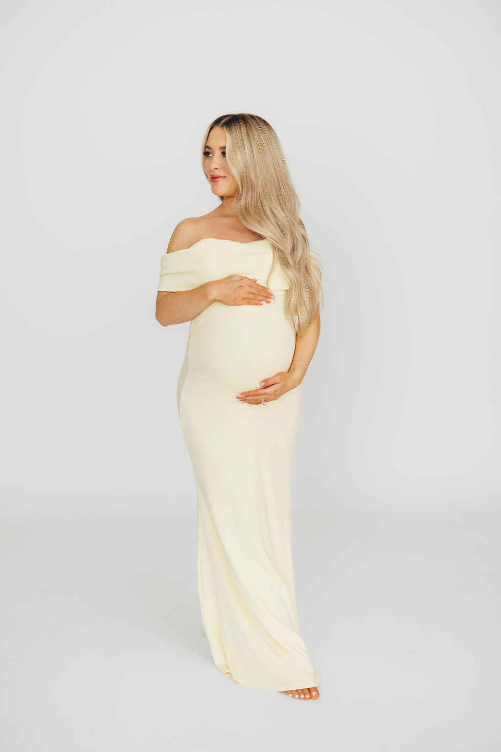 Monroe Maxi Dress in Butter Yellow - Bump Friendly
