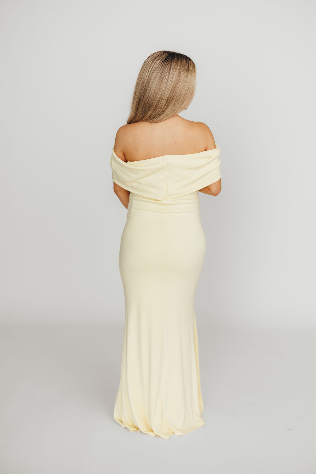 Monroe Maxi Dress in Butter Yellow - Bump Friendly