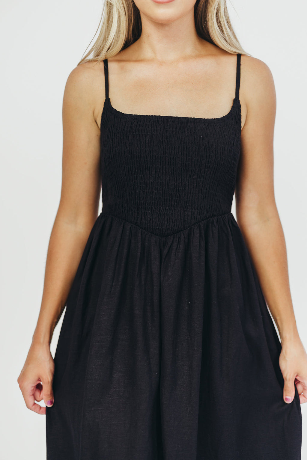 Josefina Smocked Maxi Dress in Black - Bump Friendly *6/23 PRE-ORDER*