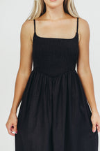 Josefina Smocked Maxi Dress in Black - Bump Friendly *6/23 PRE-ORDER*