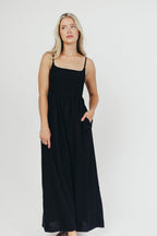 Josefina Smocked Maxi Dress in Black - Bump Friendly *6/23 PRE-ORDER*
