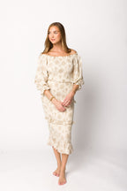 The Chloe Midi Dress in Brown - Bump Friendly *Final-Sale*