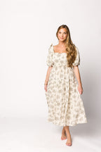 Elena Toile Print Midi Dress