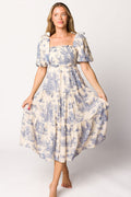 Elena Toile Print Midi Dress