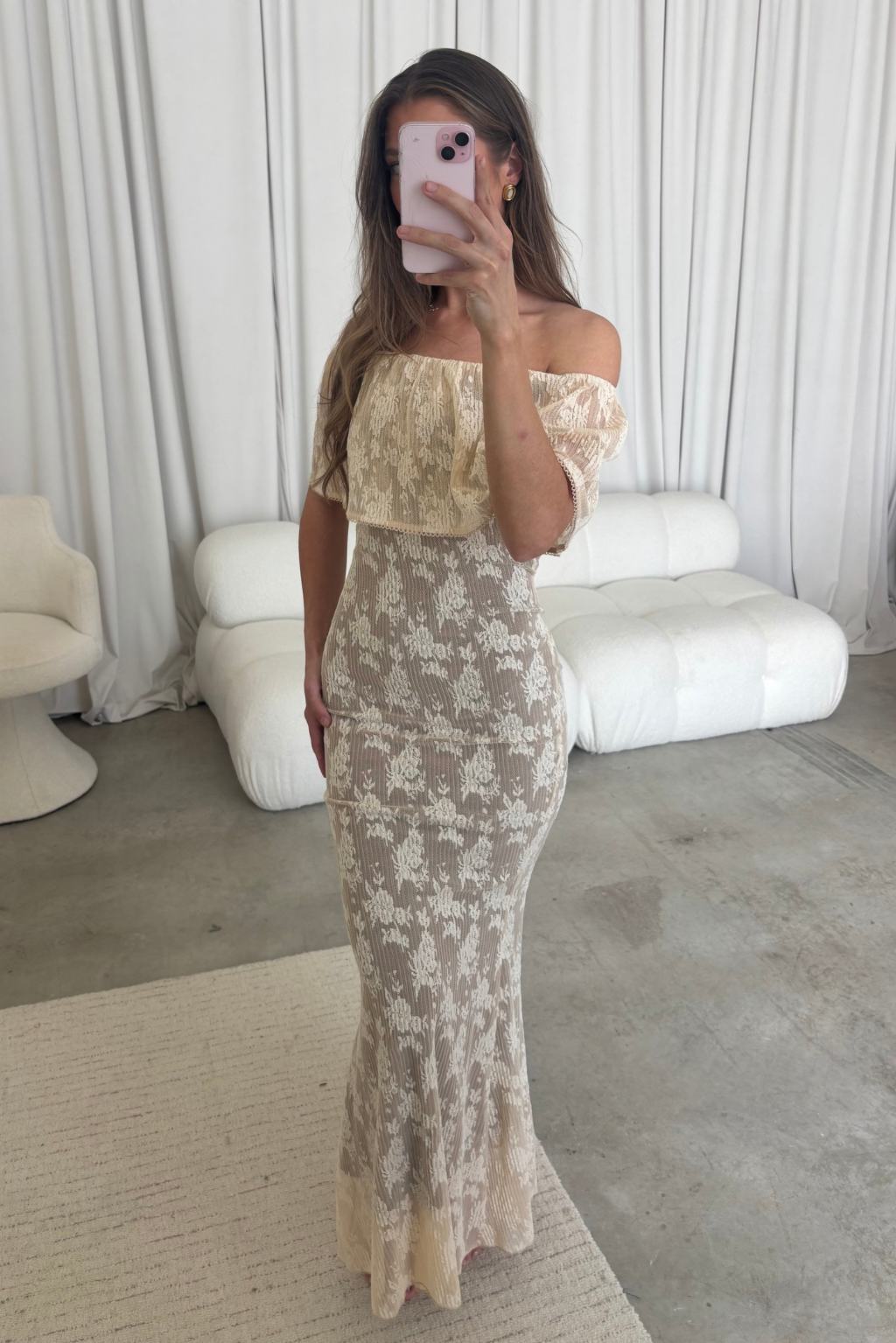 Reverie Maxi Dress in Vintage Style Lace