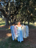 Olivia 100% Cotton Maxi Dress in Light Blue - Bump Friendly