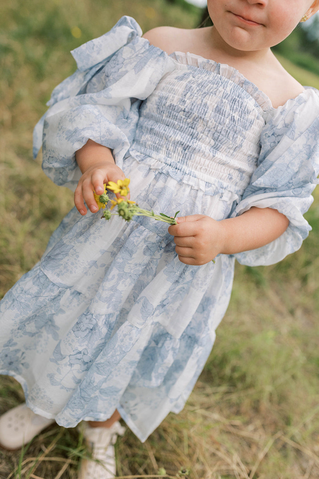 Mini Elena Kids' Dress in Blue Floral *6/30 PRE-ORDER*