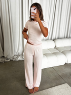 Mary 100% Cotton Lounge Set in Pink