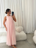 Aurelia Maxi Dress in Light Pink - Bump Friendly