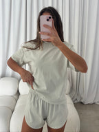 Brittany Top & Shorts Set in Digital Mist