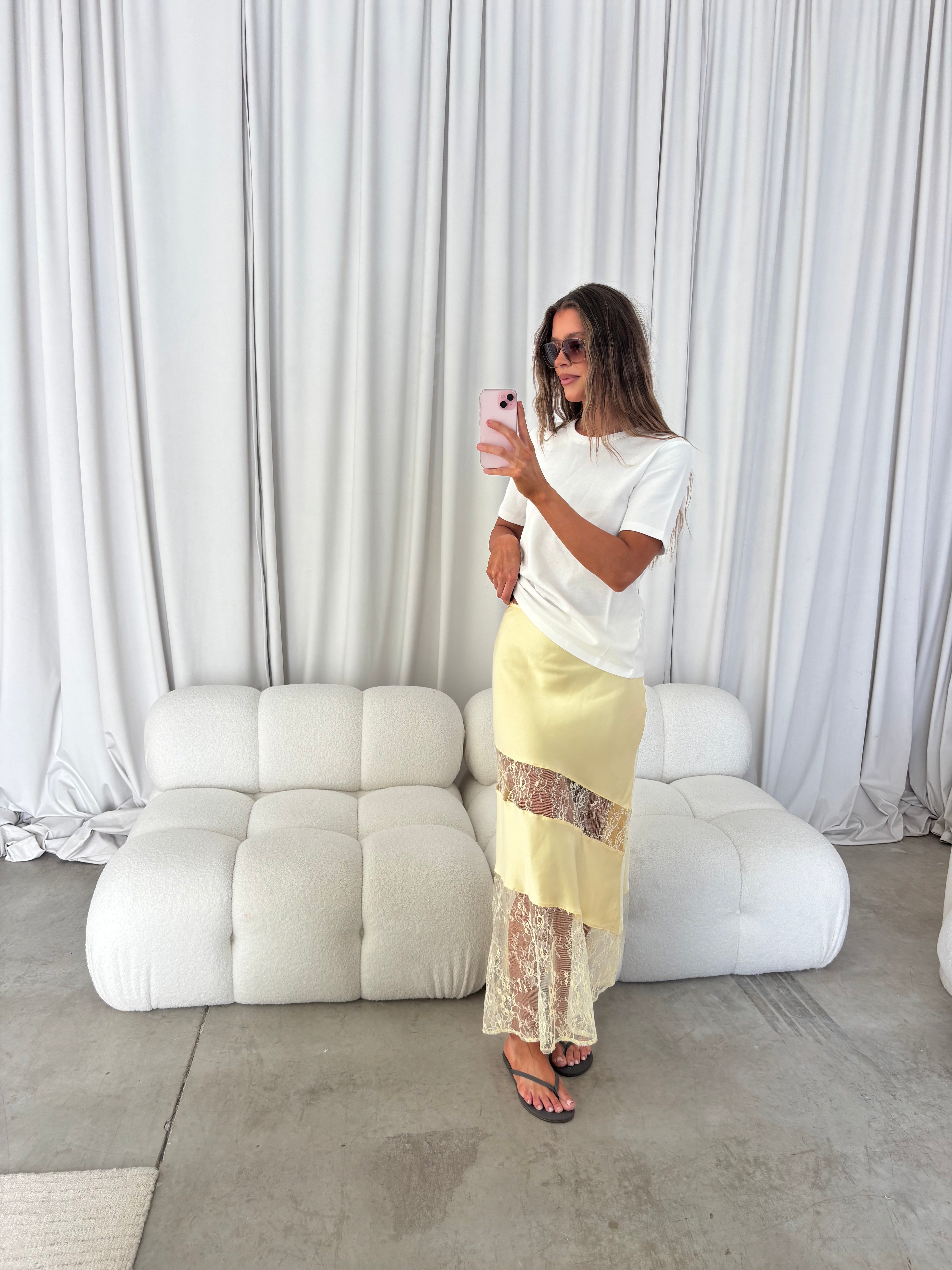 Sabrin Maxi Skirt in Yellow