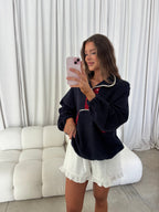 Flashback Pullover in Navy