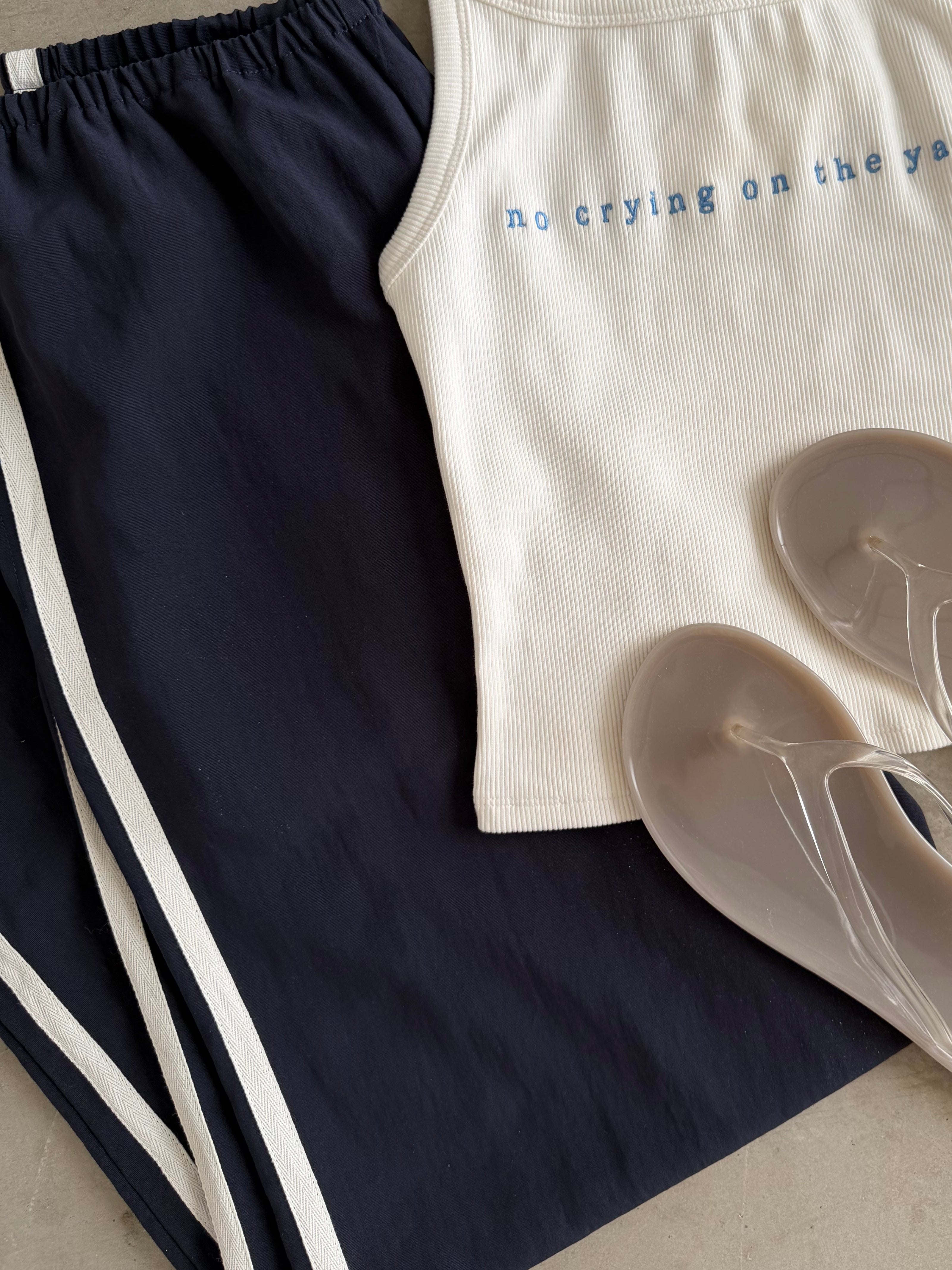 Audrina Track Pants in Navy (Restocking this Week)