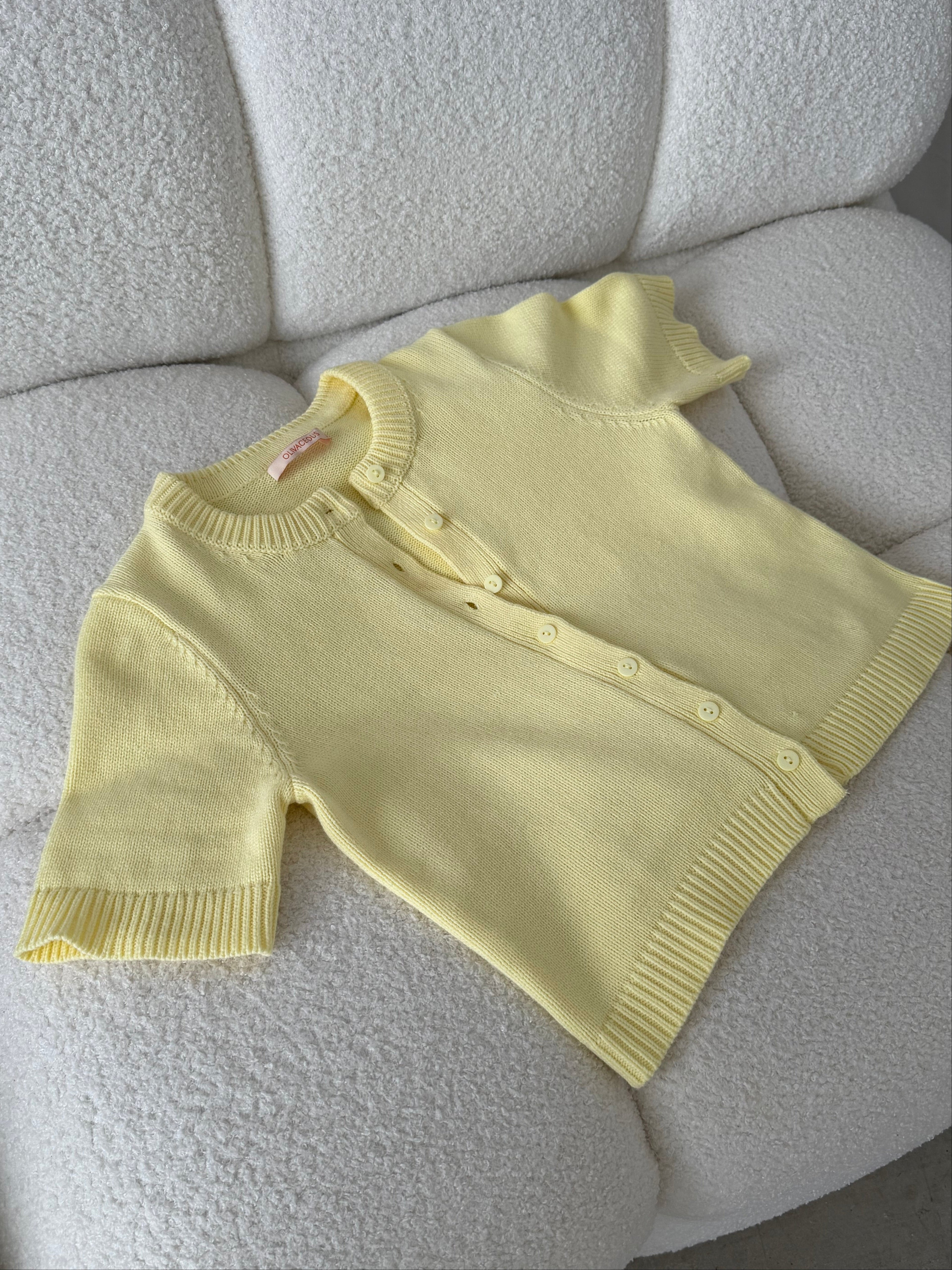 Payton Short Sleeve Knit Top in Butter