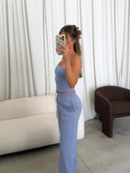 Khloe Set in Blue/White Stripe