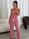 Khloe Set in Red/White Stripe