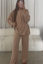 Campbell Fleece Lounge Pants in Dusty Blush