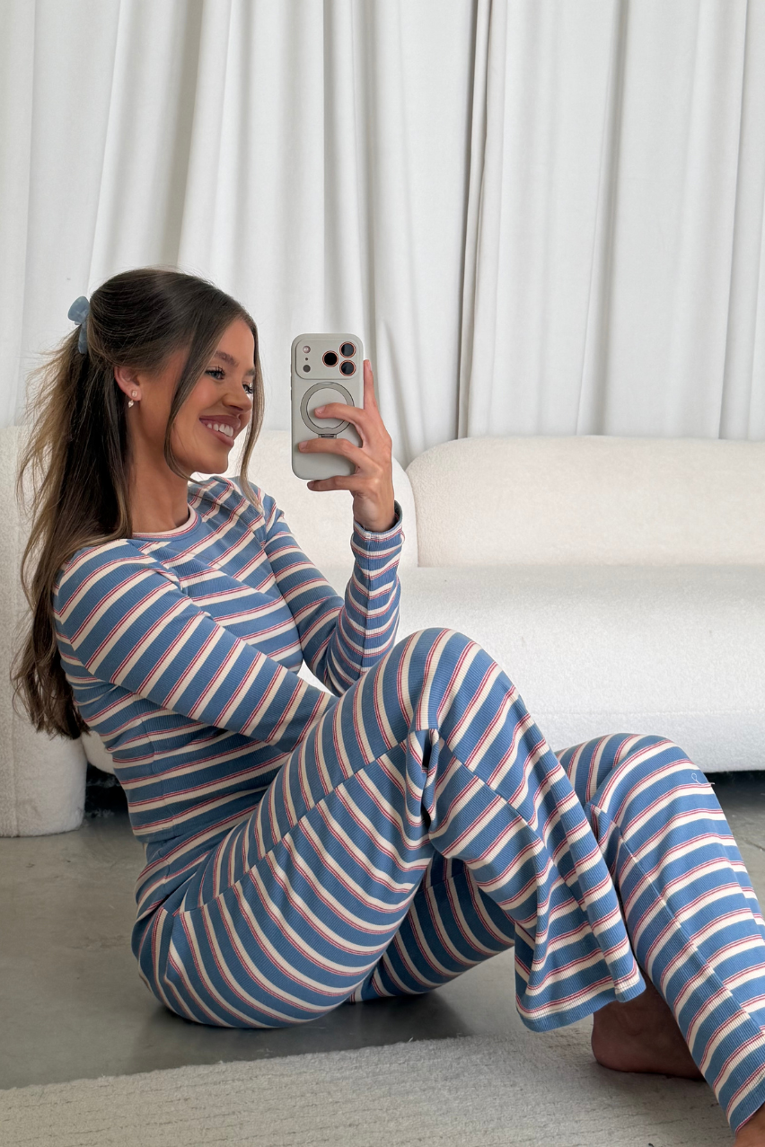 Simone Striped Set in Blue Multi