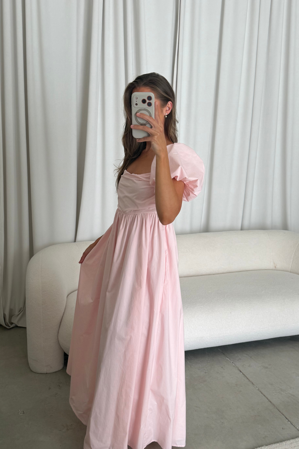 Courtney 100% Cotton Dress in Pale Pink *6/30 PRE-ORDER*