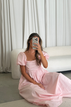 Courtney 100% Cotton Dress in Pale Pink *6/30 PRE-ORDER*