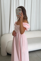 Courtney 100% Cotton Dress in Pale Pink *6/30 PRE-ORDER*