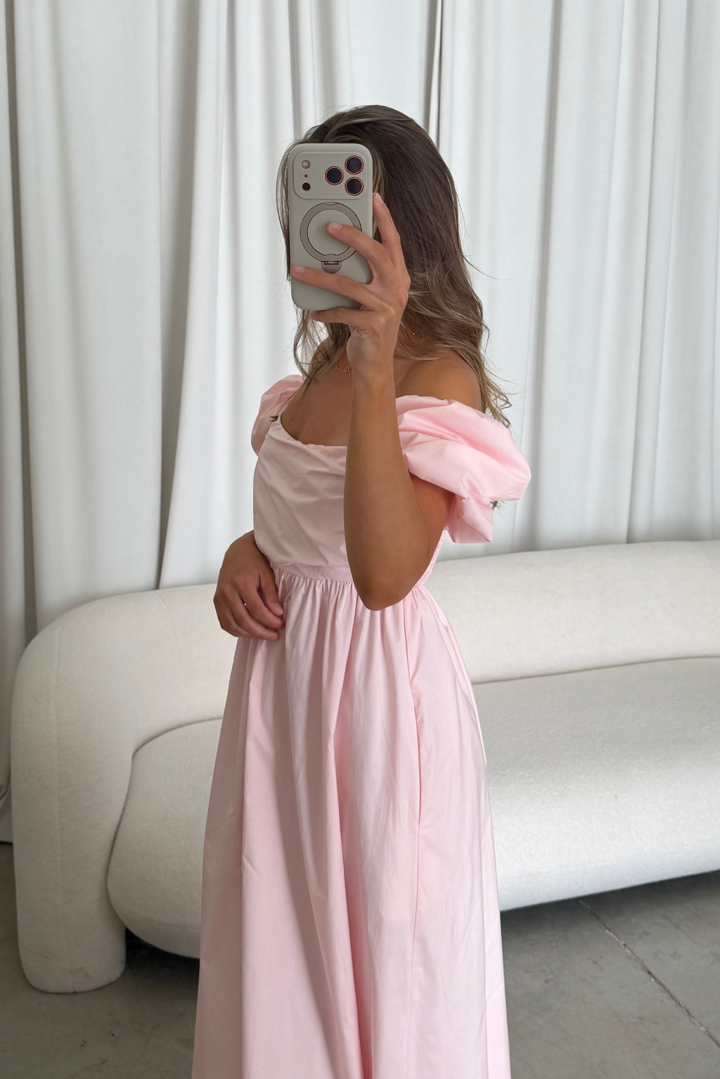 Courtney 100% Cotton Dress in Pale Pink *6/30 PRE-ORDER*