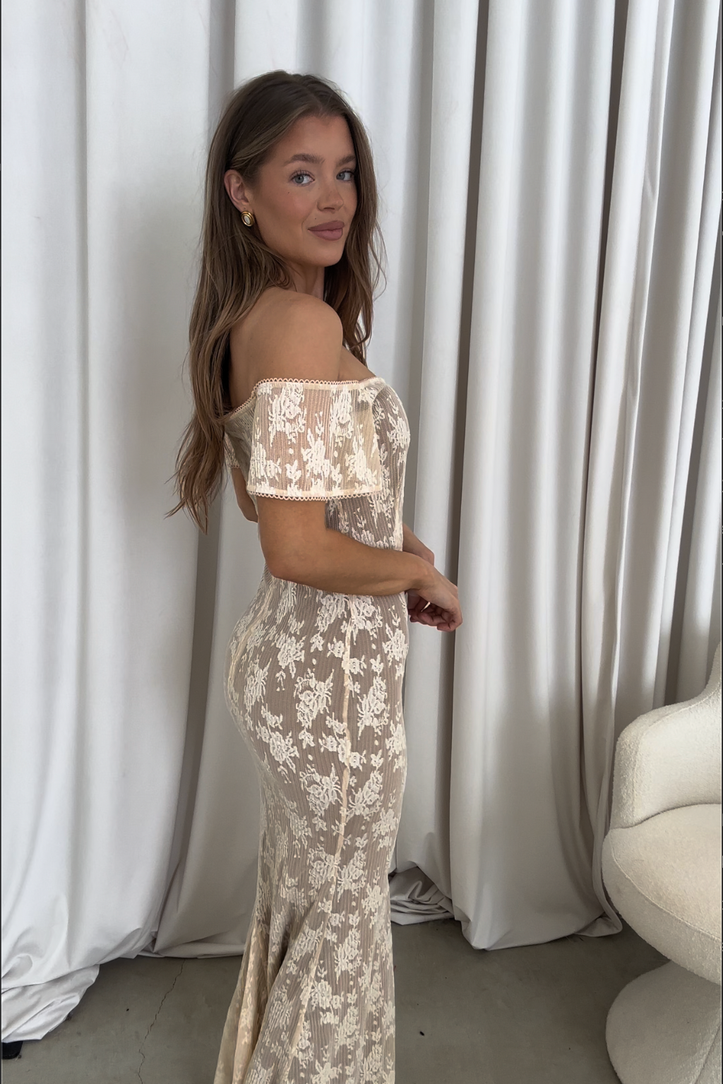 Evermore Maxi Dress in Vintage Style Lace