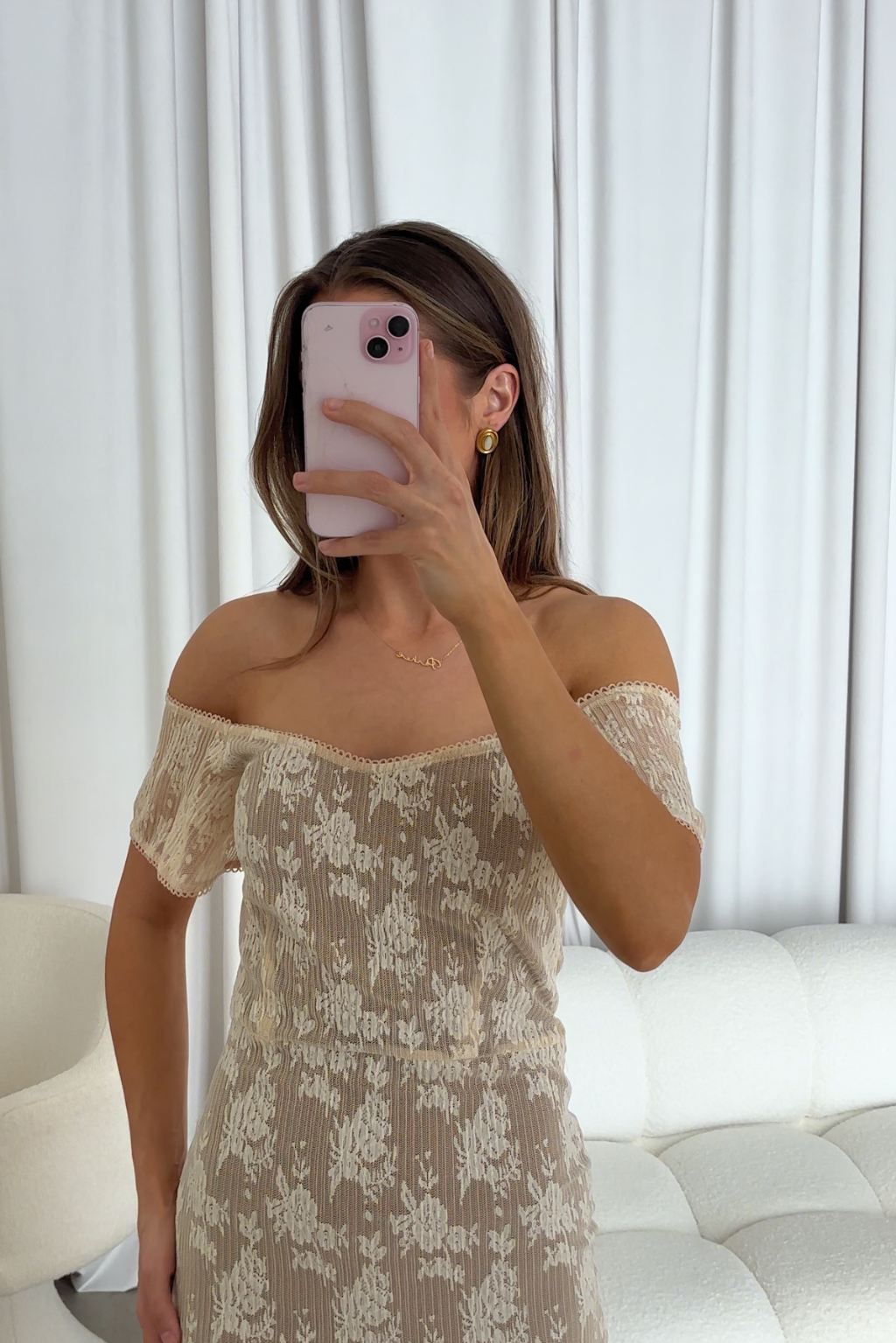 Evermore Maxi Dress in Vintage Style Lace