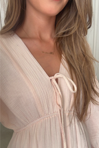 100% Cotton Hunter Midi Dress in Pink Stripe - Bump Friendly & Inclusive Sizing