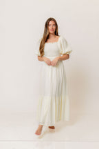 Modest Liv 100% Cotton Maxi Dress in Cream - Bump Friendly